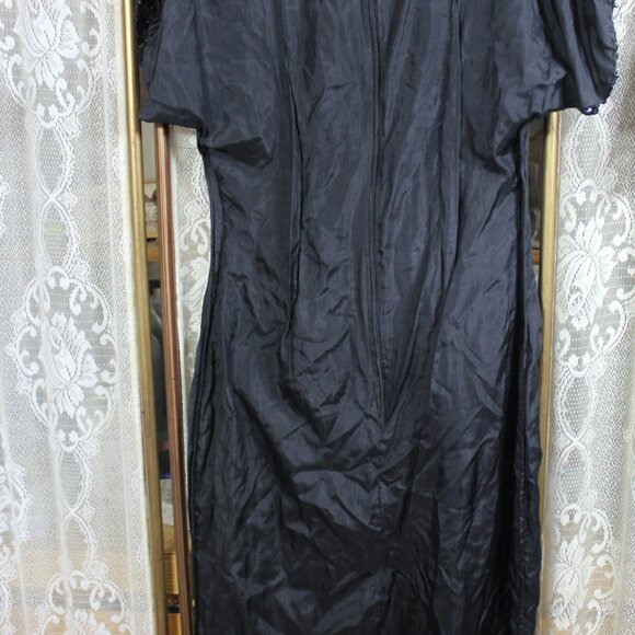 Vintage 1980's Womens Black Beaded Lillie Rubin Cocktail Dress-Size Small-PMNAT1 - Picture 13 of 13